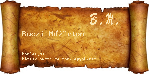 Buczi Márton névjegykártya