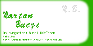 marton buczi business card